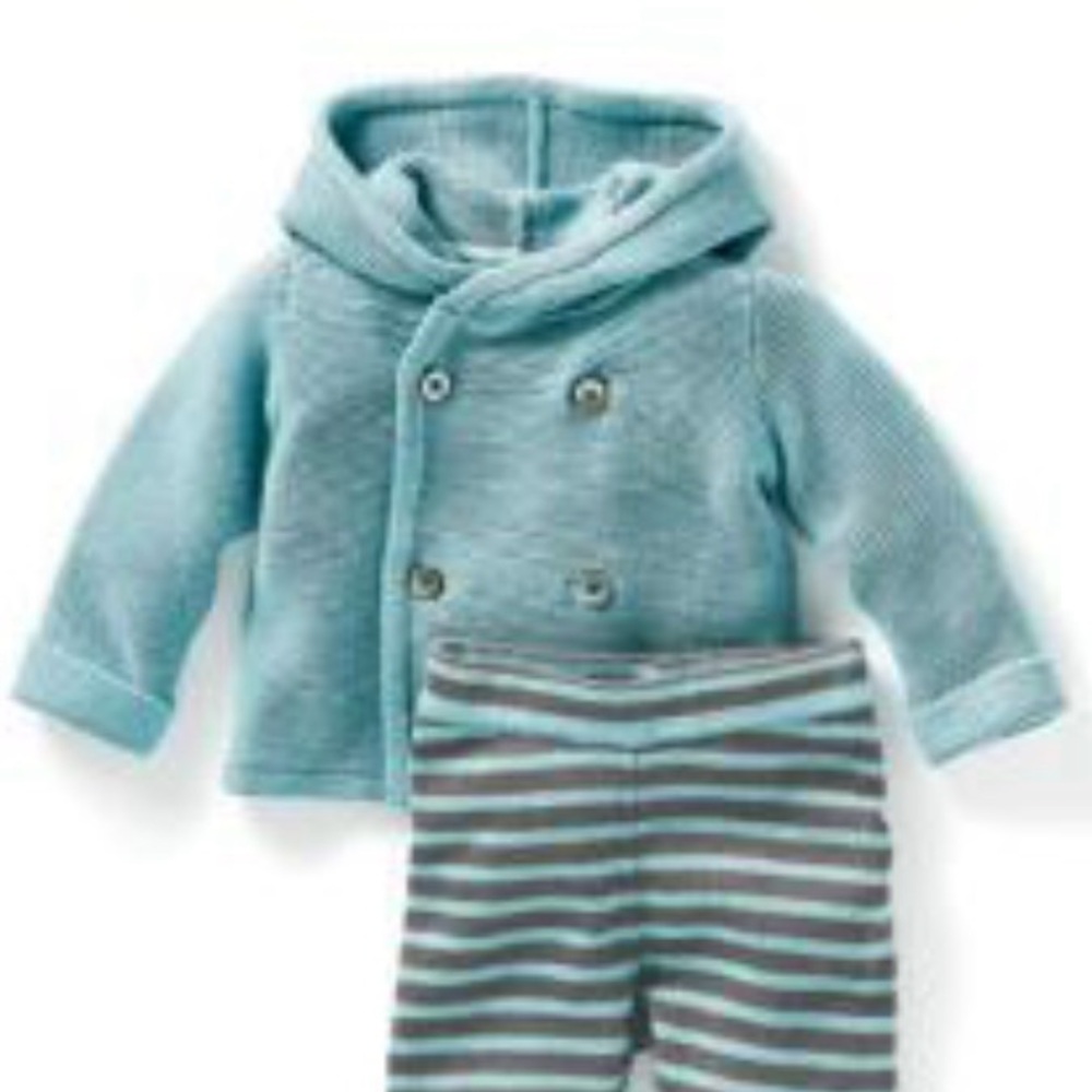 Tea Collection Blauer Jingle Baby Hooded Sweater